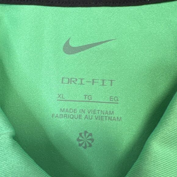 Nike Dri-FiT Tiger Woods ADV Striped Golf Polo XL Spring Green Yellow NEW $90 - Picture 9 of 15